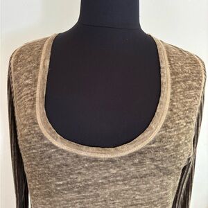 Chic Long Sleeve Olive Hue Dress